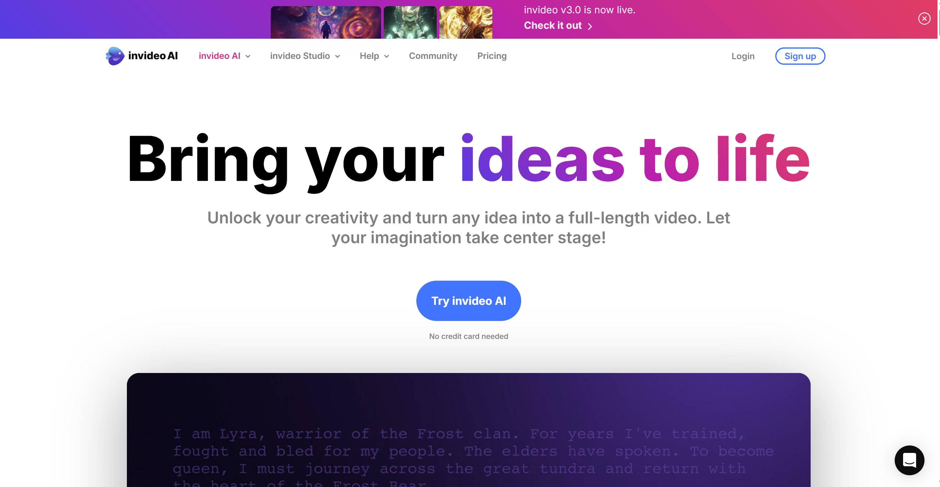 InVideo AI video editor