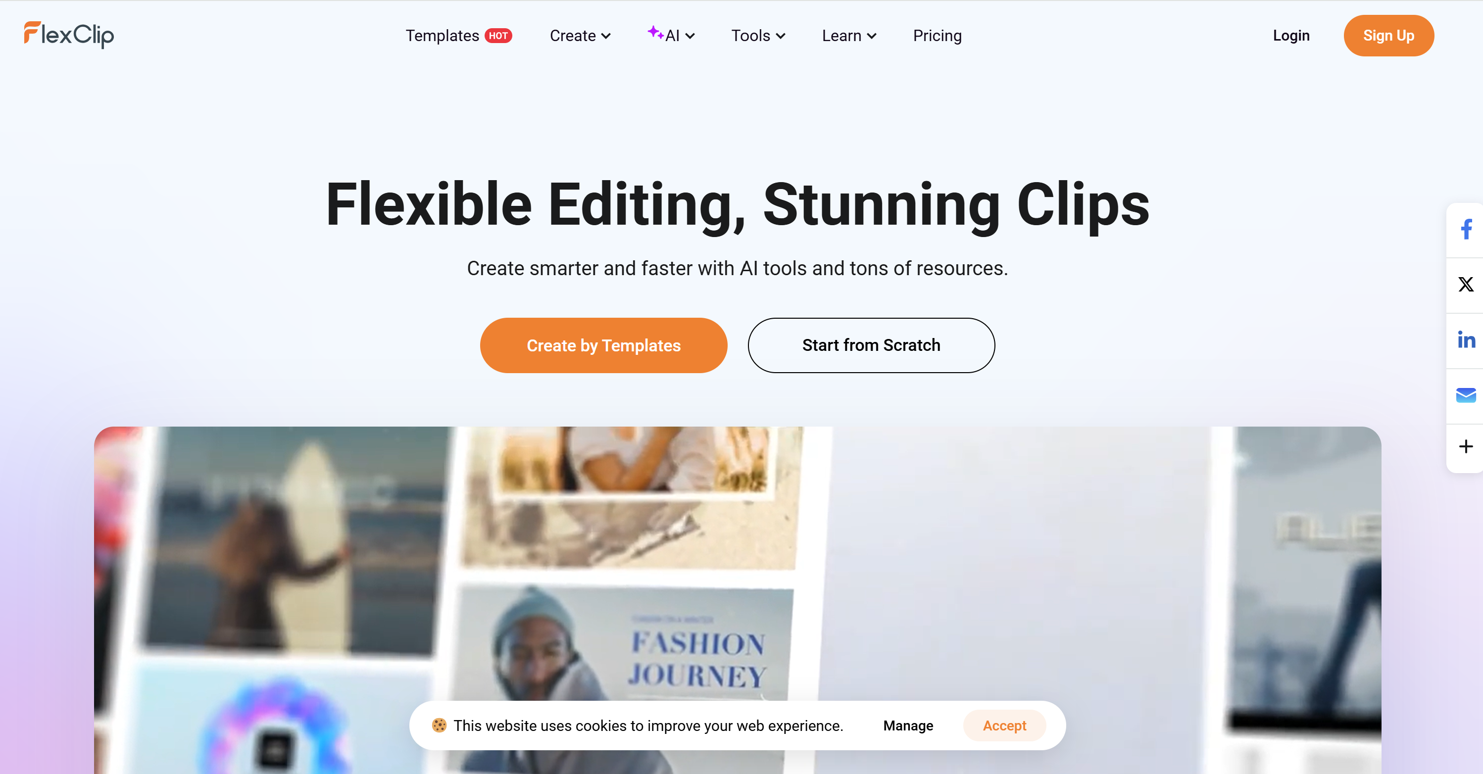 FlexClip: AI-Powered Online Video Creation for Social Media