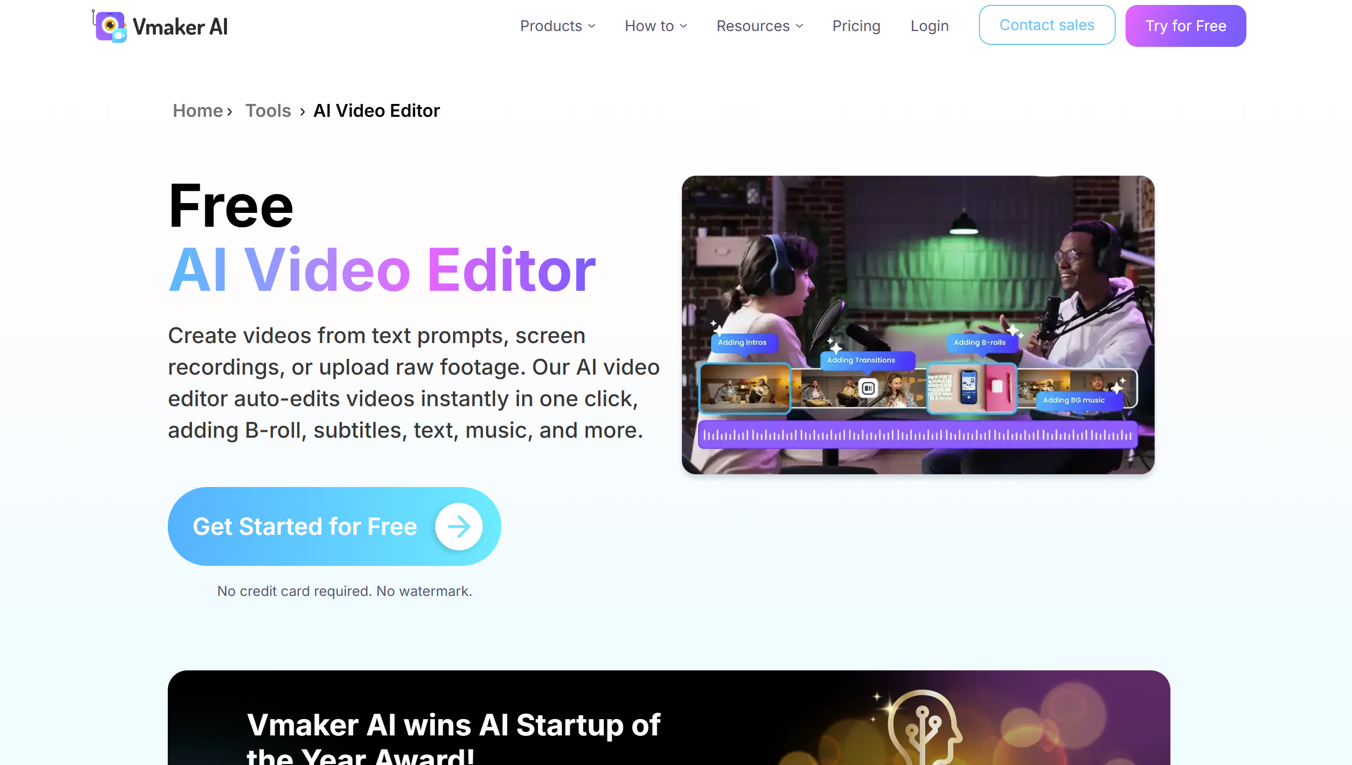 Vmaker AI: Versatile AI Video Creator for Screen Recording,