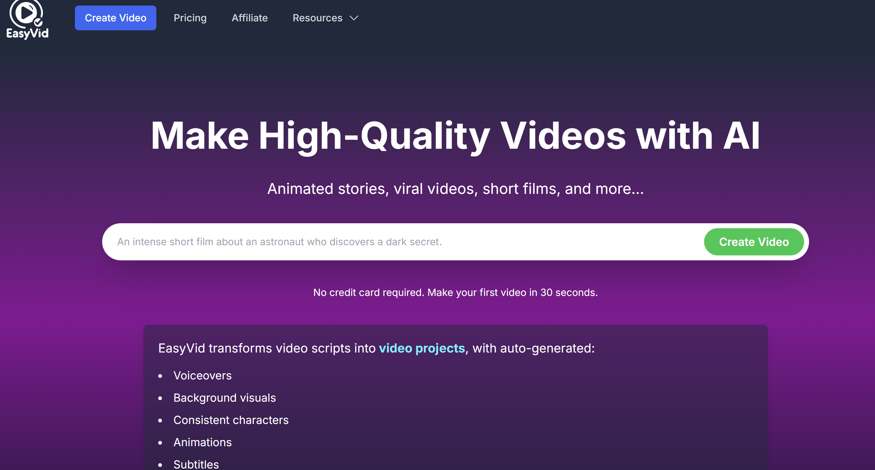 EasyVid: AI-Powered Storyboarding and Automated Video Creati