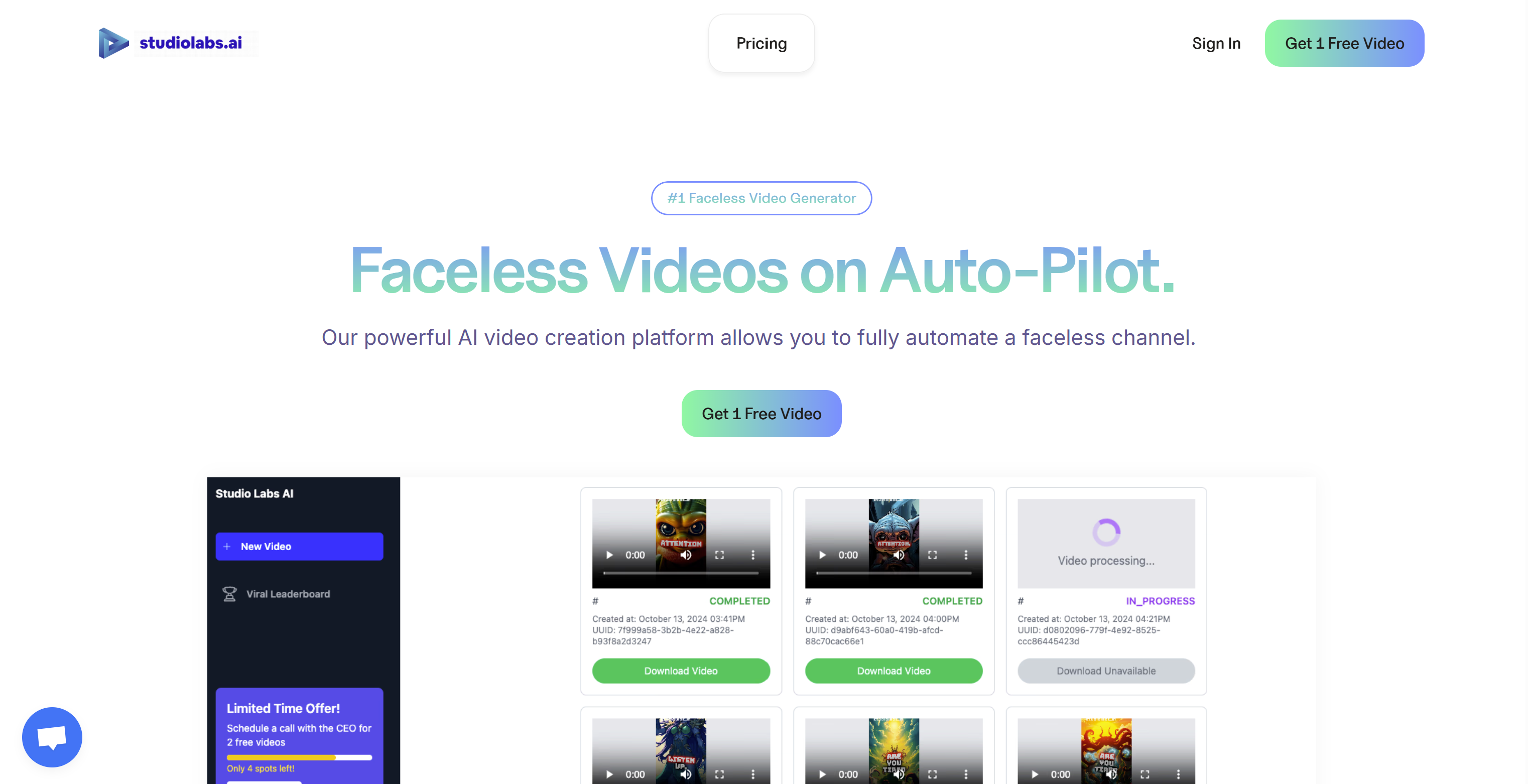 StudioLabs AI: Beginner-Friendly AI Video Generator for Port