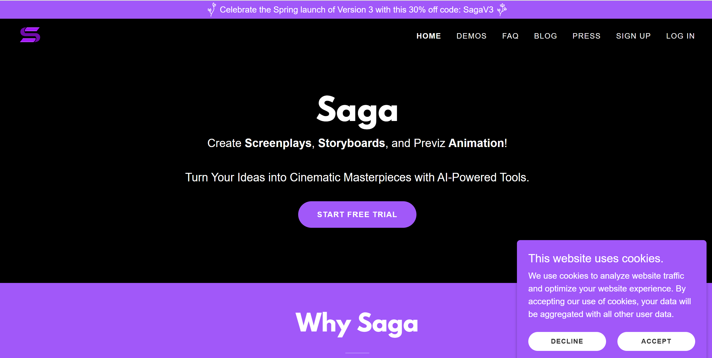 SAGA AI Screenwriting & Storyboarding Review – Script‑to‑Sto